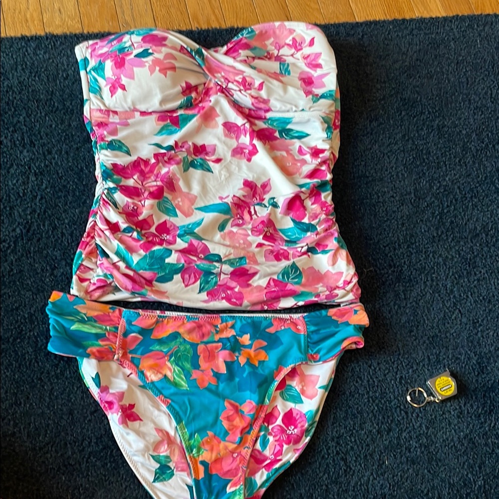 Tommy Bahama Floral Swimwear - Pink, Green, Blue